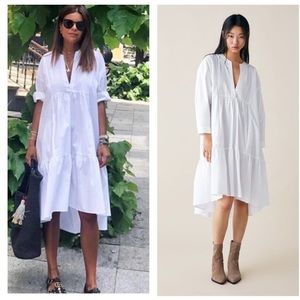 Zara midi cotton poplin dress